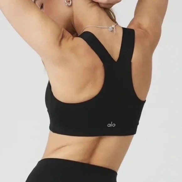 Alo Yoga Airbrush Rev It Up Bra BlacSize Small - Picture 3 of 8